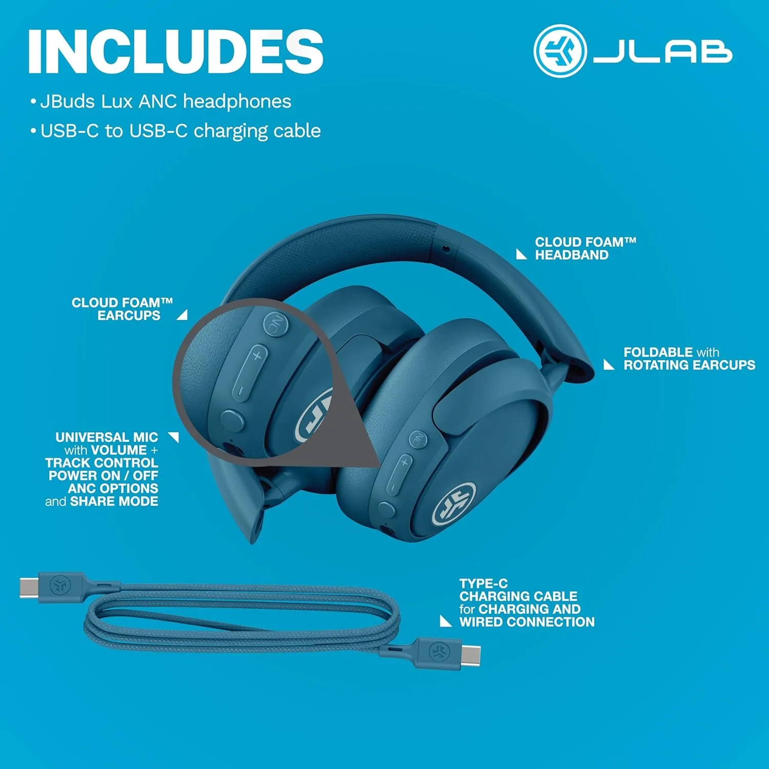 JLab JBuds Lux ANC Wireless Bluetooth Headphones - Image 7