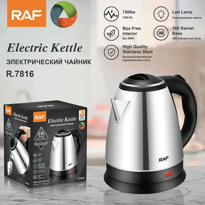 Electric Kettle Water Warmer 2L Stainless Steel